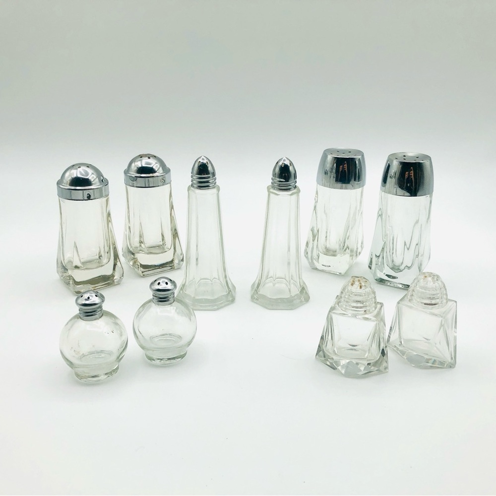 Lot of Glass Salt and Pepper Shakers (Set of 5)